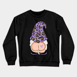 Valentine's Day 2024 Gnome Butt Cute Gnome Leopard Crewneck Sweatshirt